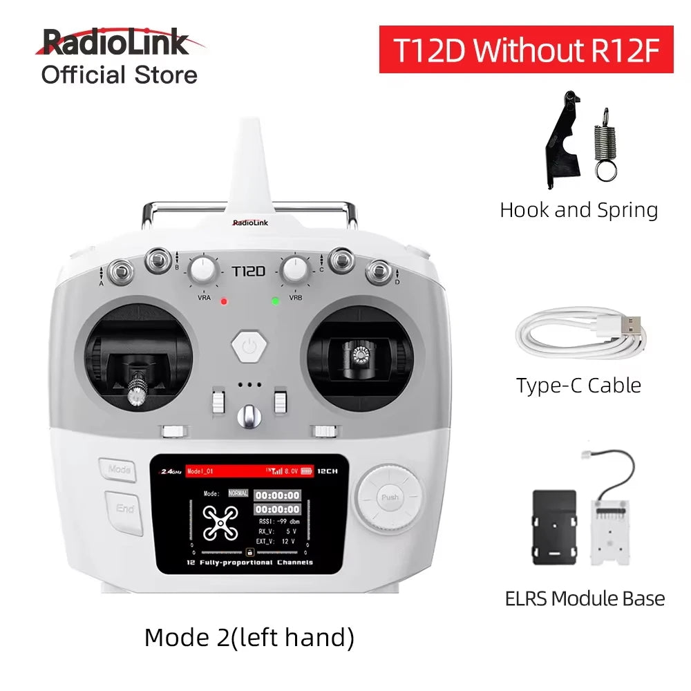 Radiolink T12D 12 Channel ELRS Transmitter R12F External