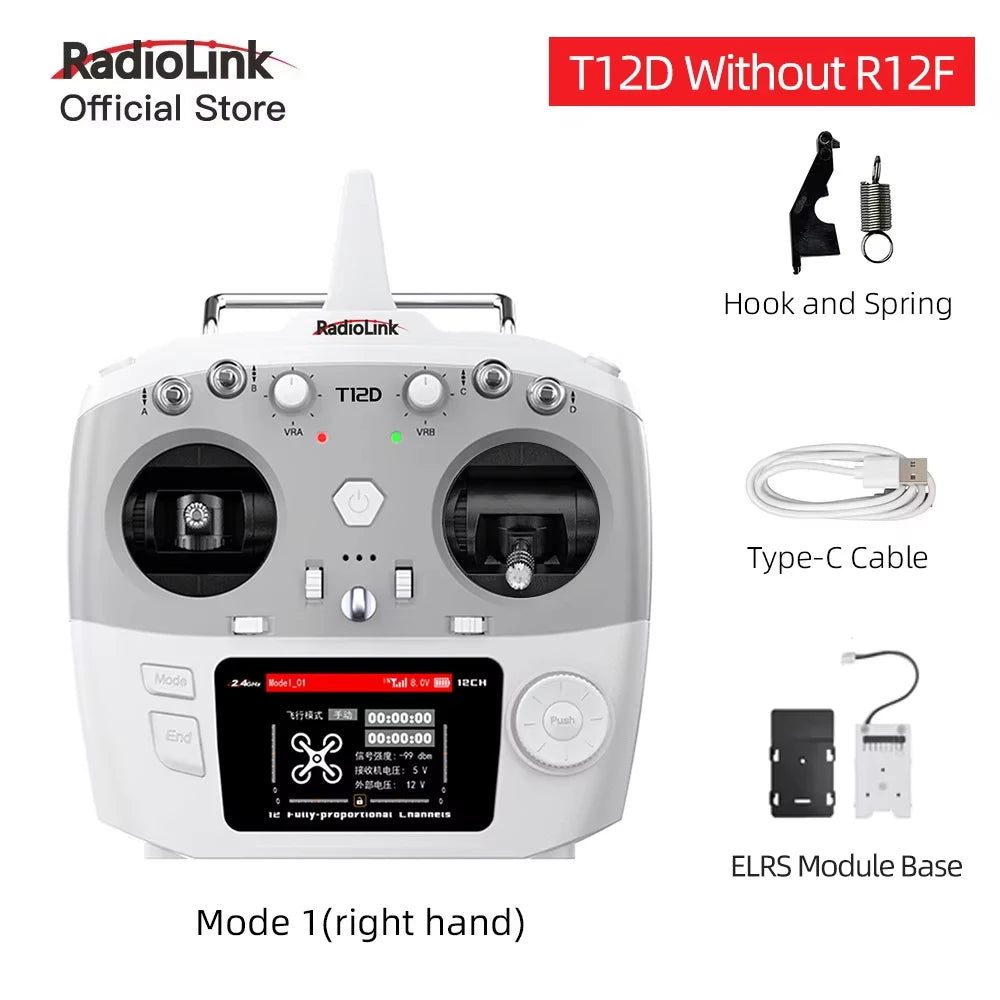 Radiolink T12D 12 Channel ELRS Transmitter R12F External