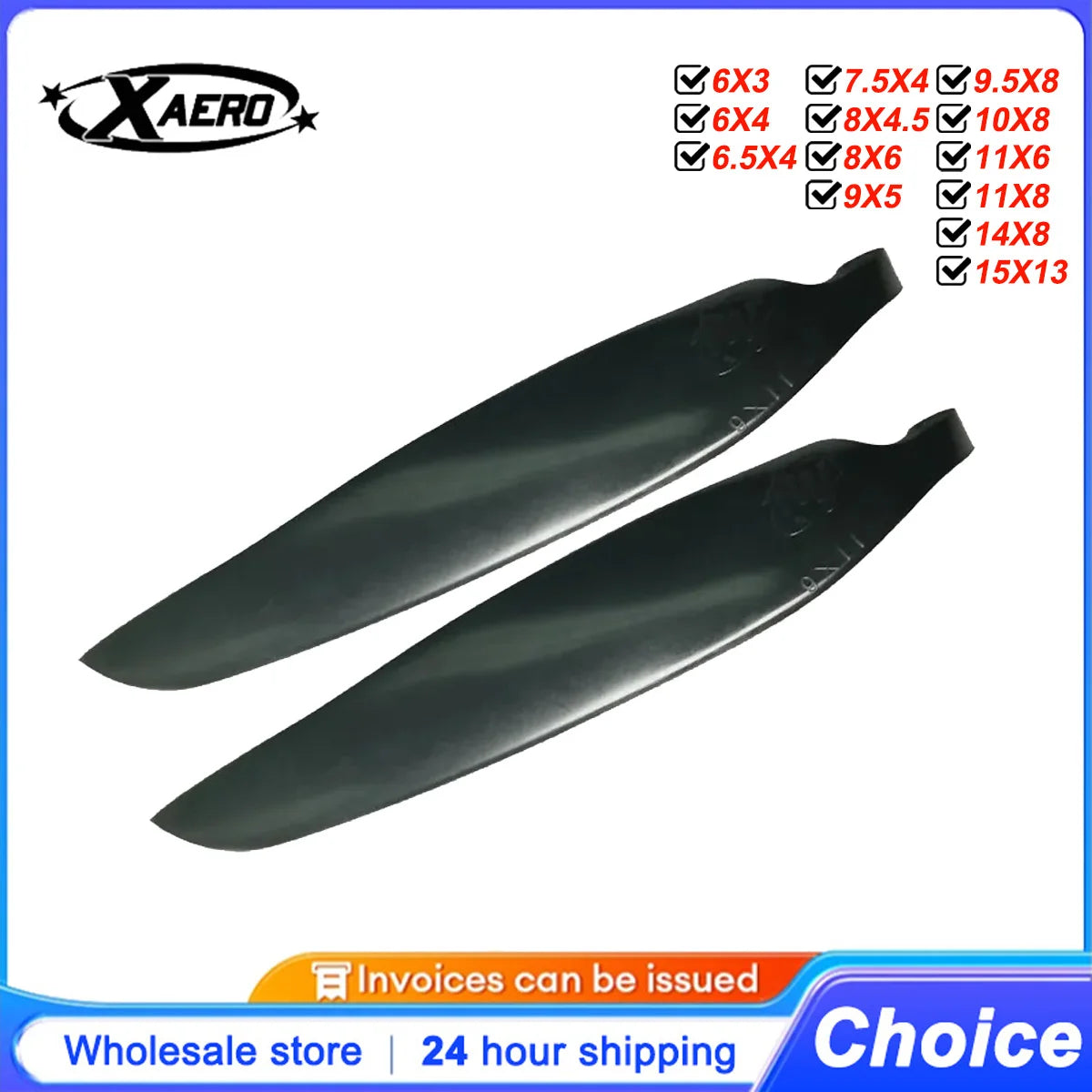 RC Airplane Folding Propeller 1 Pair 6x3 6x4 7x3 7.5x4 8x6 9x5 10x6 10x8 11x6 11x8 14x8 15x13 Oler Glider Props Replacement
