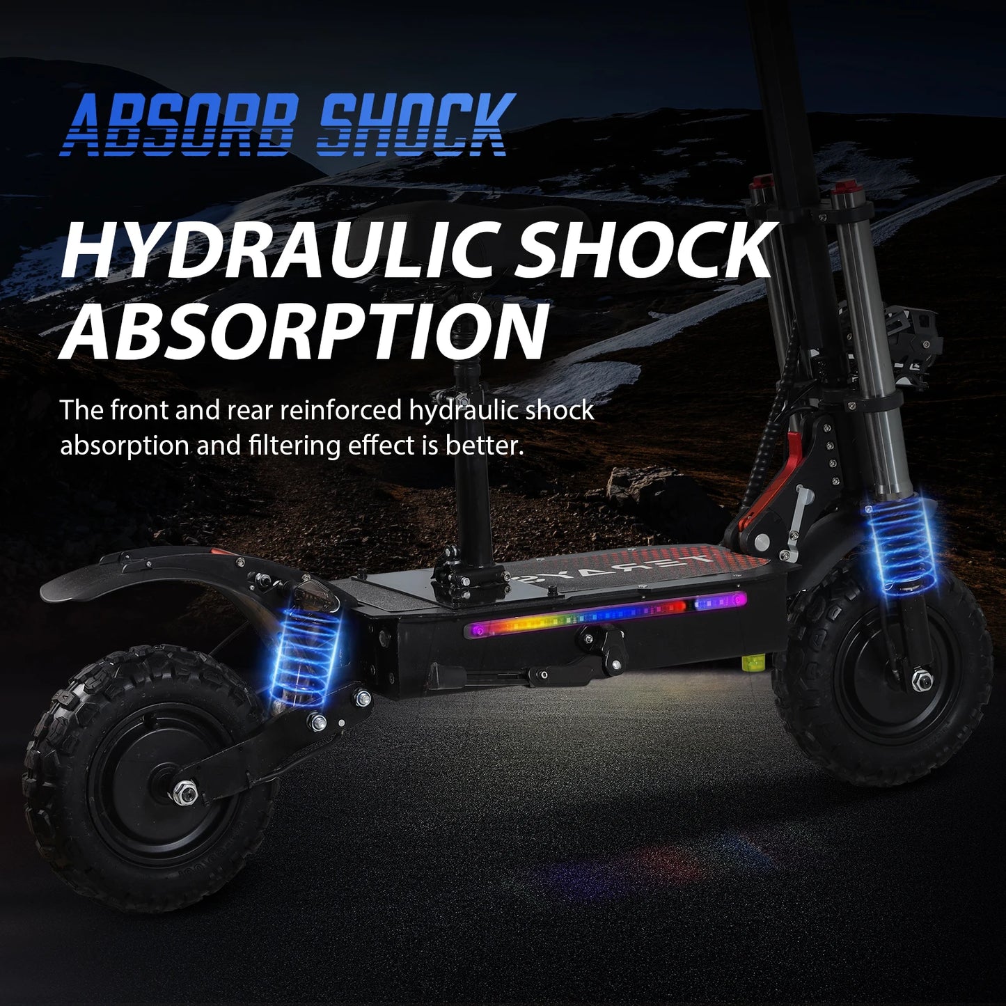 6000W High Power Adult Electric Scooter  Off-Road Commute Foldable 60V 38Ah Large Battery 60 Miles Range 50 Mph Fast E-Scooter