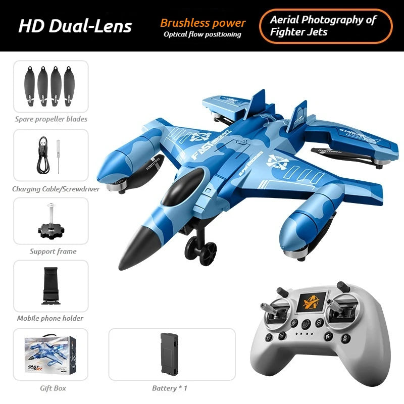 A27 Fighter Jet RC Plane Brushless Motor Fixed Wing Drone for Aerial Photography Professional RC Aircraft Model Kids Outdoor Toy