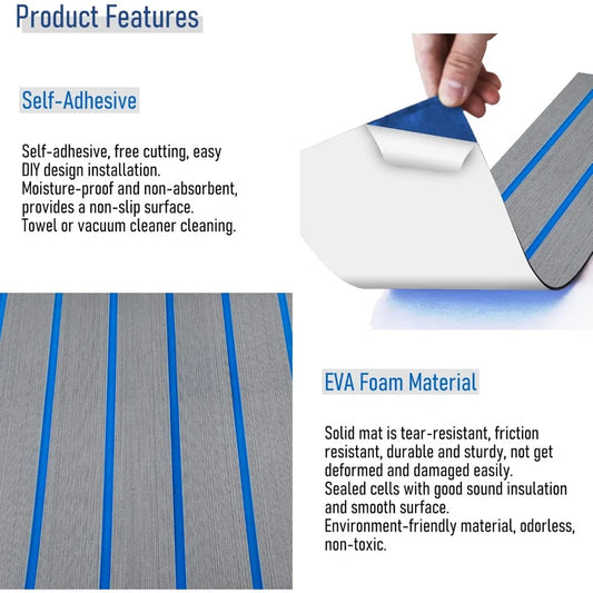 EVA Foam Boat Decking Flooring Sheet Faux Teak Marine Mat
