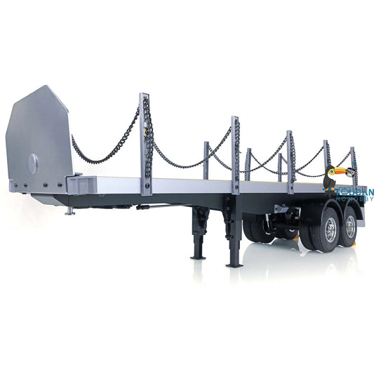 1/14 2Axle Flatbed Semi Trailer for LESU RC Tractor Truck DIY TAMIYA Remote Control Cars Model  TH01024-SMT7