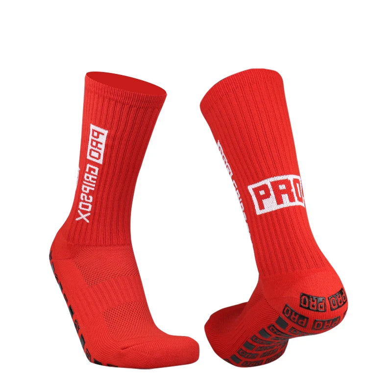 Silicone Anti Slip Football Socks for Men and Women