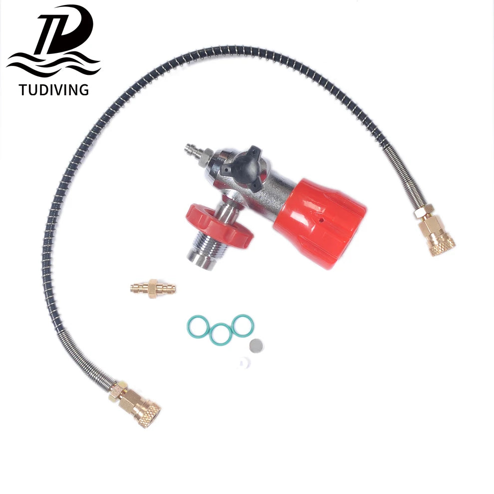 TUDIVING Scuba Diving Valve Adapter Large Small Connection