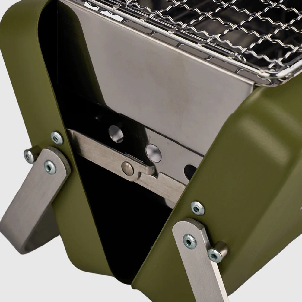 WELLHIKE Outdoor BBQ Oven Picnic Bonfire Furnace camping equipment Stainless Steel Lightweight Cooking Grill for Patio Backyard
