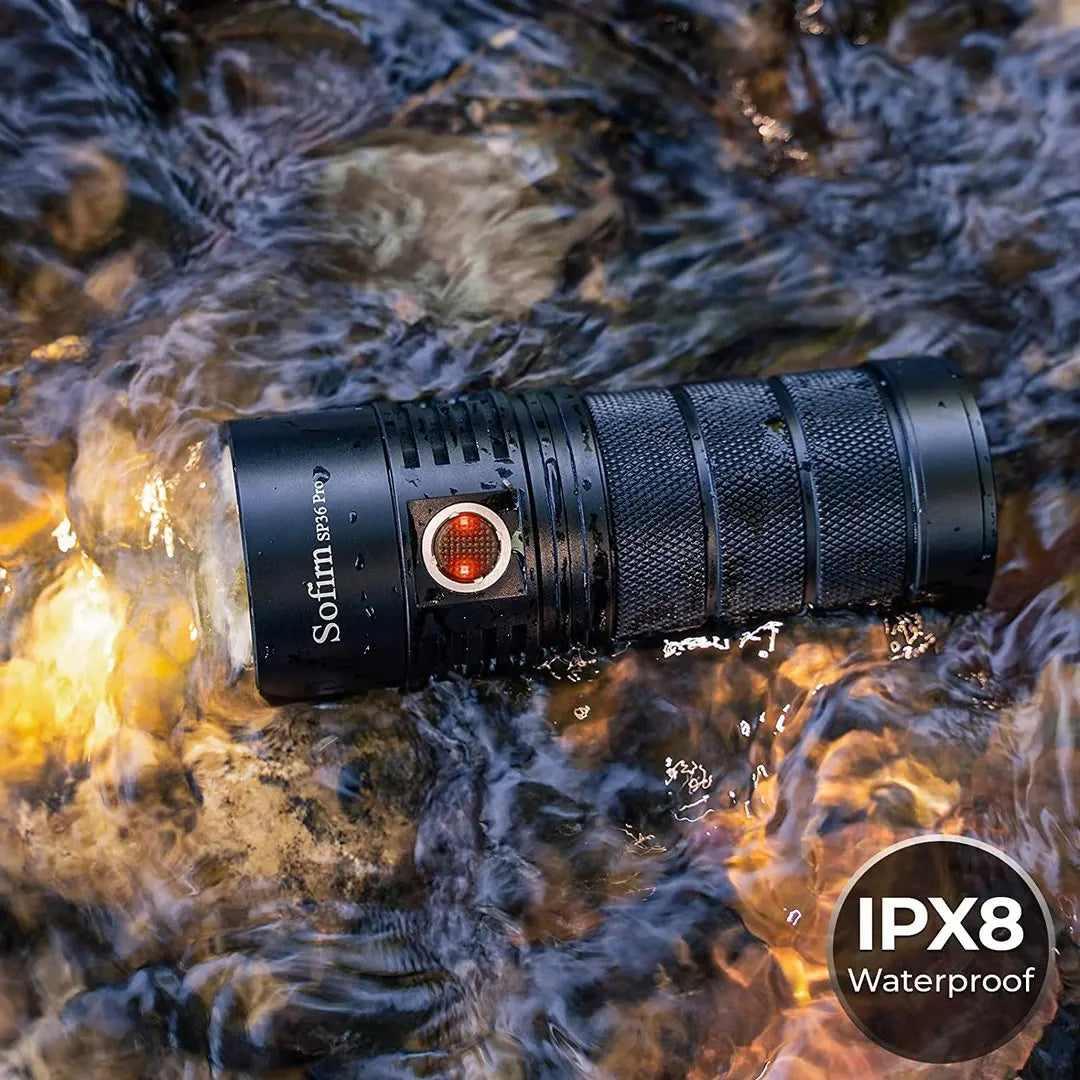 Sofirn SP36 Pro Anduril 4*SST40 Powerful 8000LM LED Flashlight USB-C Rechargeable 18650 Torch Super Bright Lantern