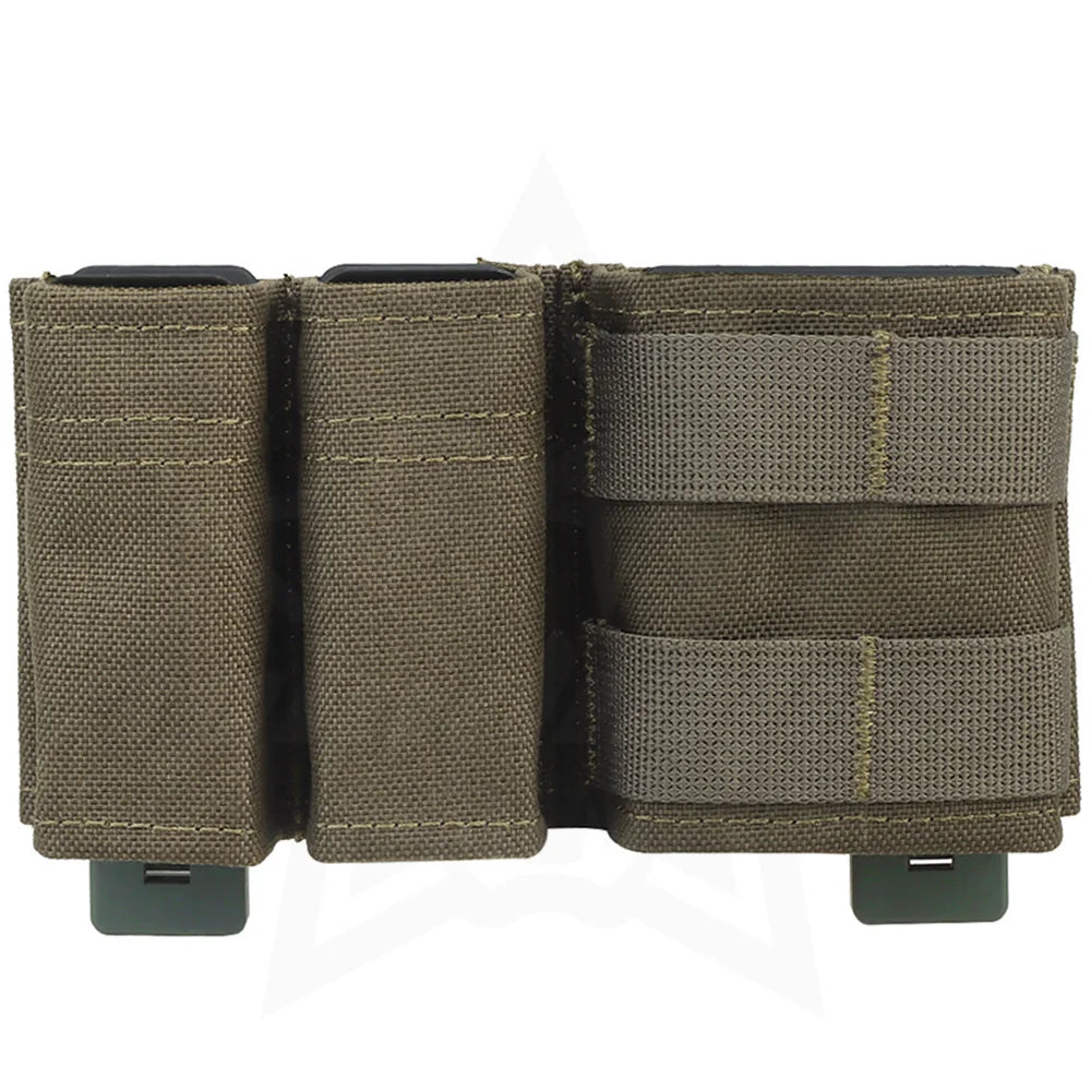 OPHIDIAN Double Dump Pouch, Flashlight Holster for 9mm 5.56 Mm, Magazine Pouch Molle Tool Bag, Safety IFAK Mag Pocket