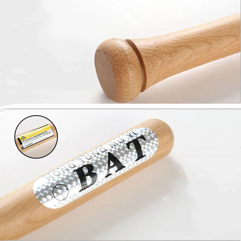 Wood Baseball Bat And Softball Gloves Ball Youth Children 21inch Outdoor Sports Home Person Self-Defense Gear
