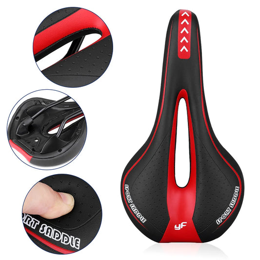 YAFEE Soft Bicycle Seat Saddle MTB Hollow Saddle Road Mountain Bike Seat Cushion