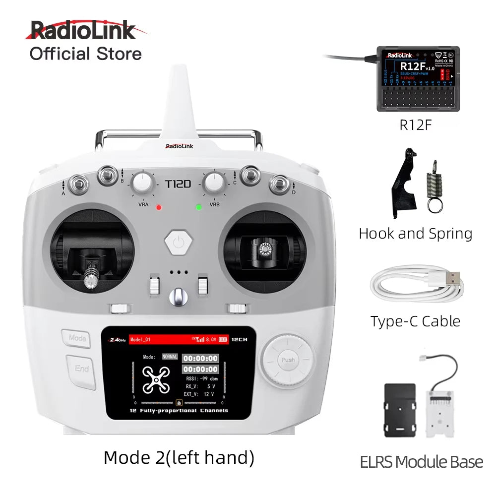 Radiolink T12D 12 Channel ELRS Transmitter R12F External