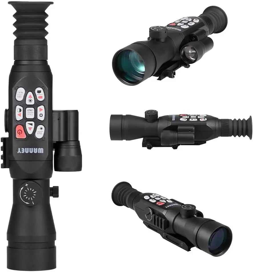 300 Yards Infrared Night Vision Scopes for Rifles with IR Illuminator, 4X Digital Zoom, 50MM Lens Hunting Range