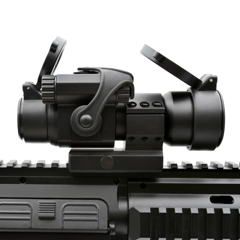 Holy Warrior M2 Red Dot with Basic / Oblique Mount 4MOA Reflex Sight and Lens Caps Full Markings for Hunting Airsoft