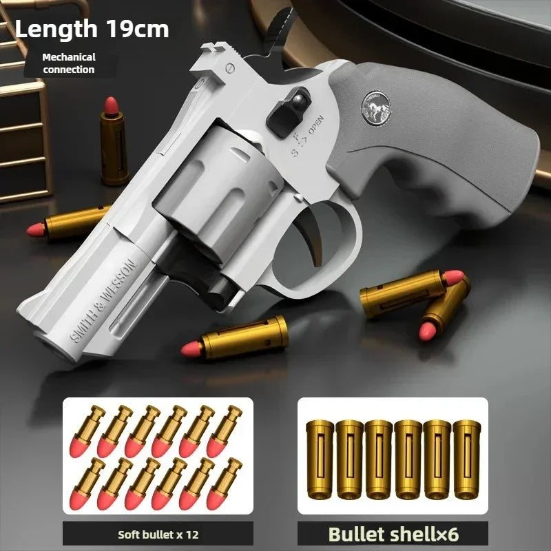 ZP5 357 Revolver Launcher Pistol EVA Soft Dart Bullet Toy Gun Airsoft CS Outdoor Shooting Game Weapon Kids Adult Gift