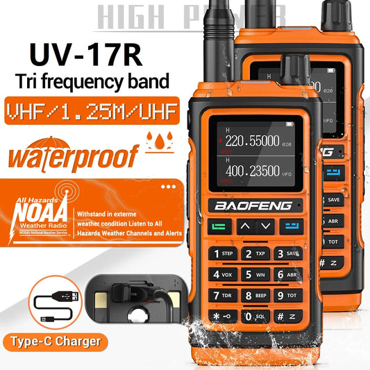 Baofeng UV 17R Walkie Talkie Tri Band Long Range 5W