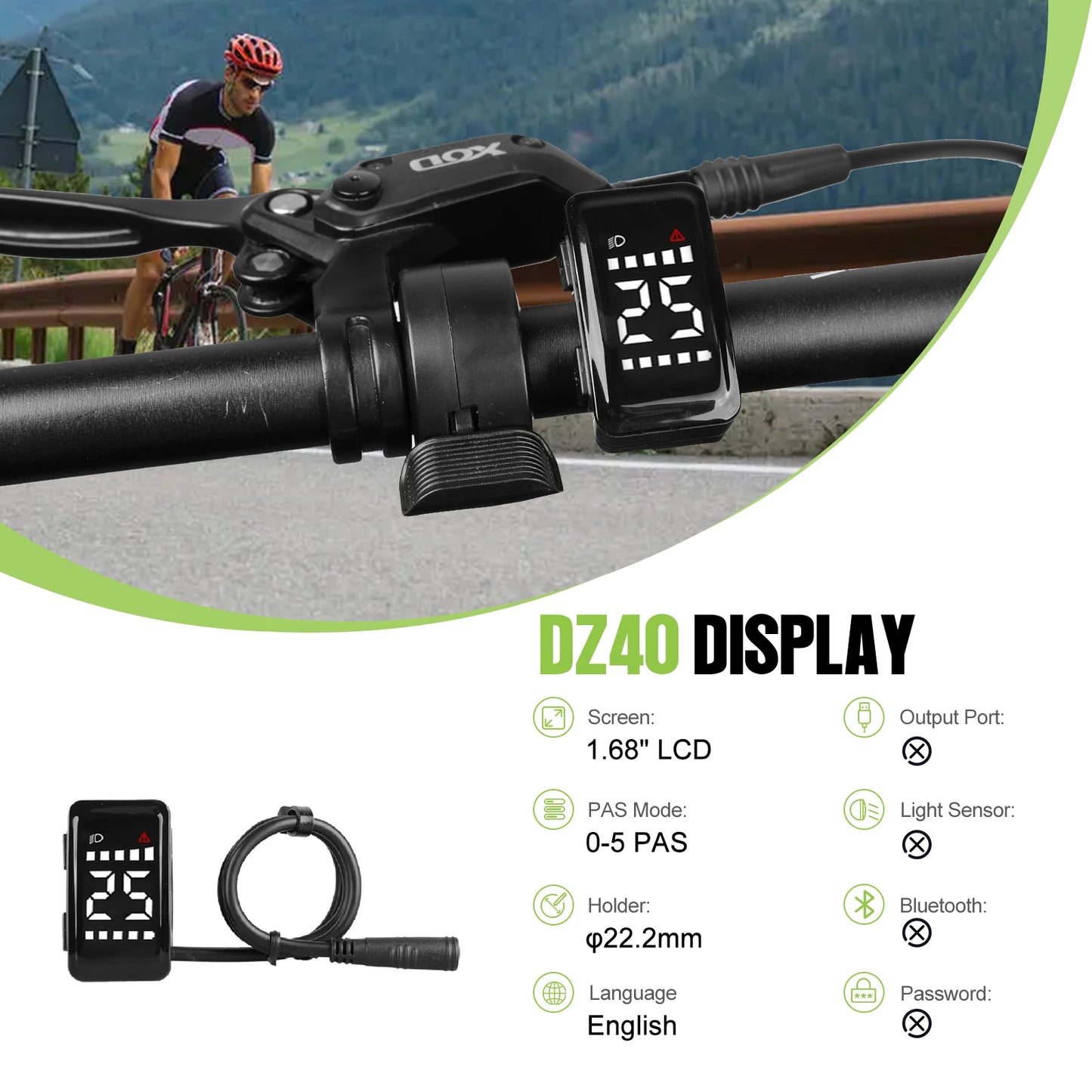 TFT Bike Display DPC18 DZ40 500C C961 UART Bluetooth IP65