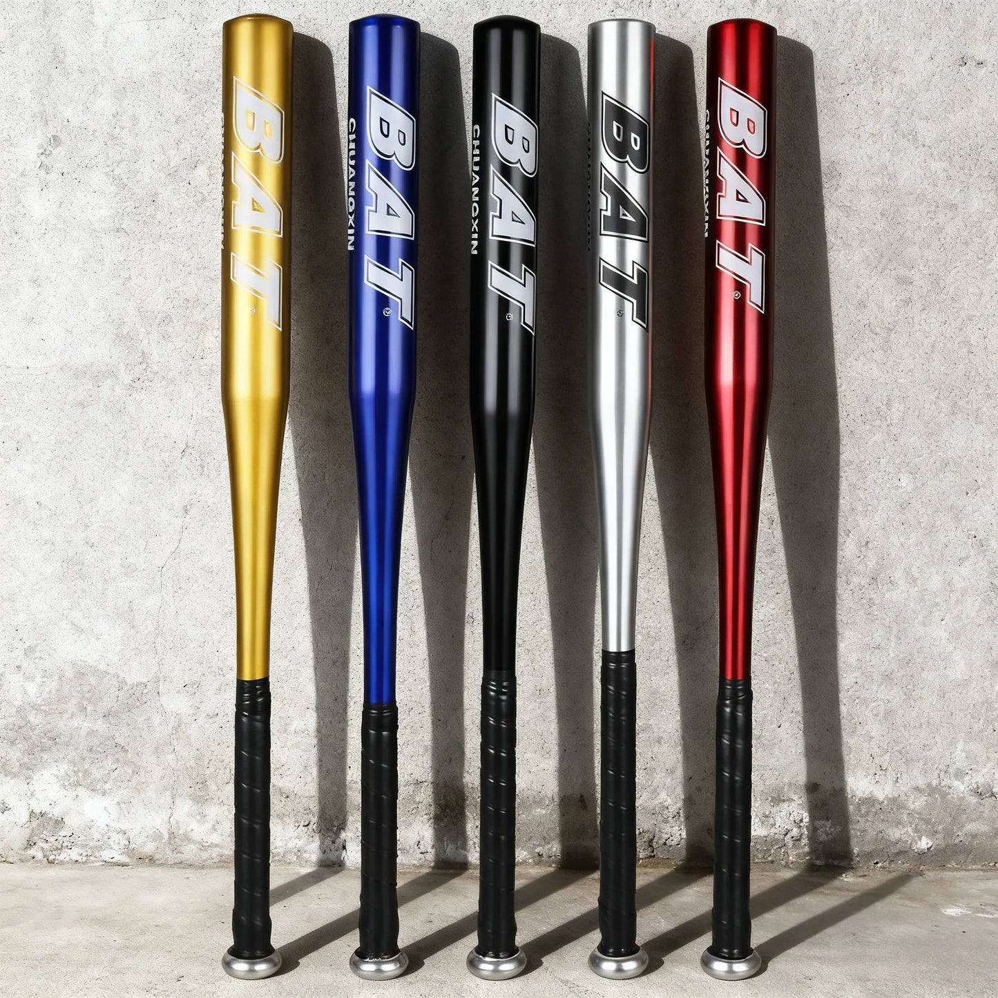 Baseball Bat for Enthusiasts-86cm Full Aluminum Alloy for Soft Baseball Practice & Training Available in Black Blue Silver White