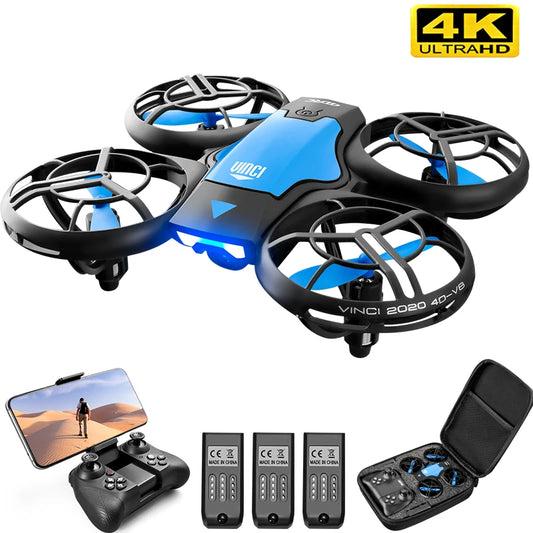 V8 Mini Drone 4K Wide Angle Camera WiFi FPV RC Drone
