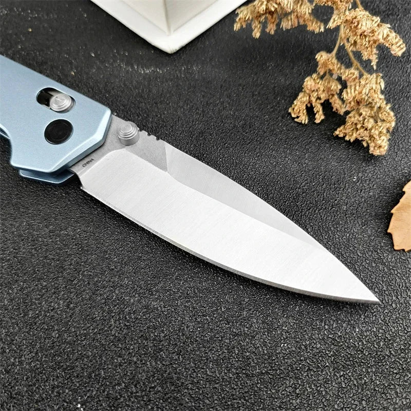 KS Iridium 2038 Aluminum Folding Knife with D2 Steel Blade A Lightweight and Durable Fishing Knife for Outdoor Emergencies