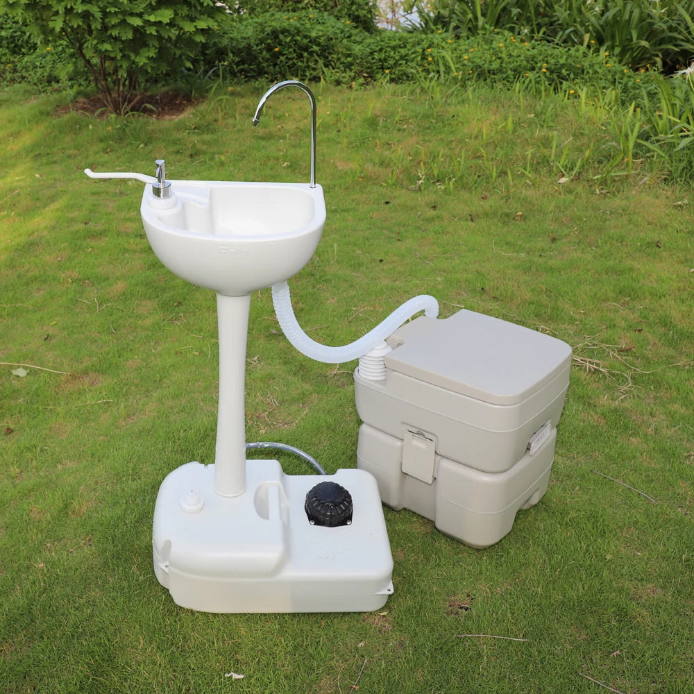 Outdoor Portable Camping Sink With Toilet And Water Tank