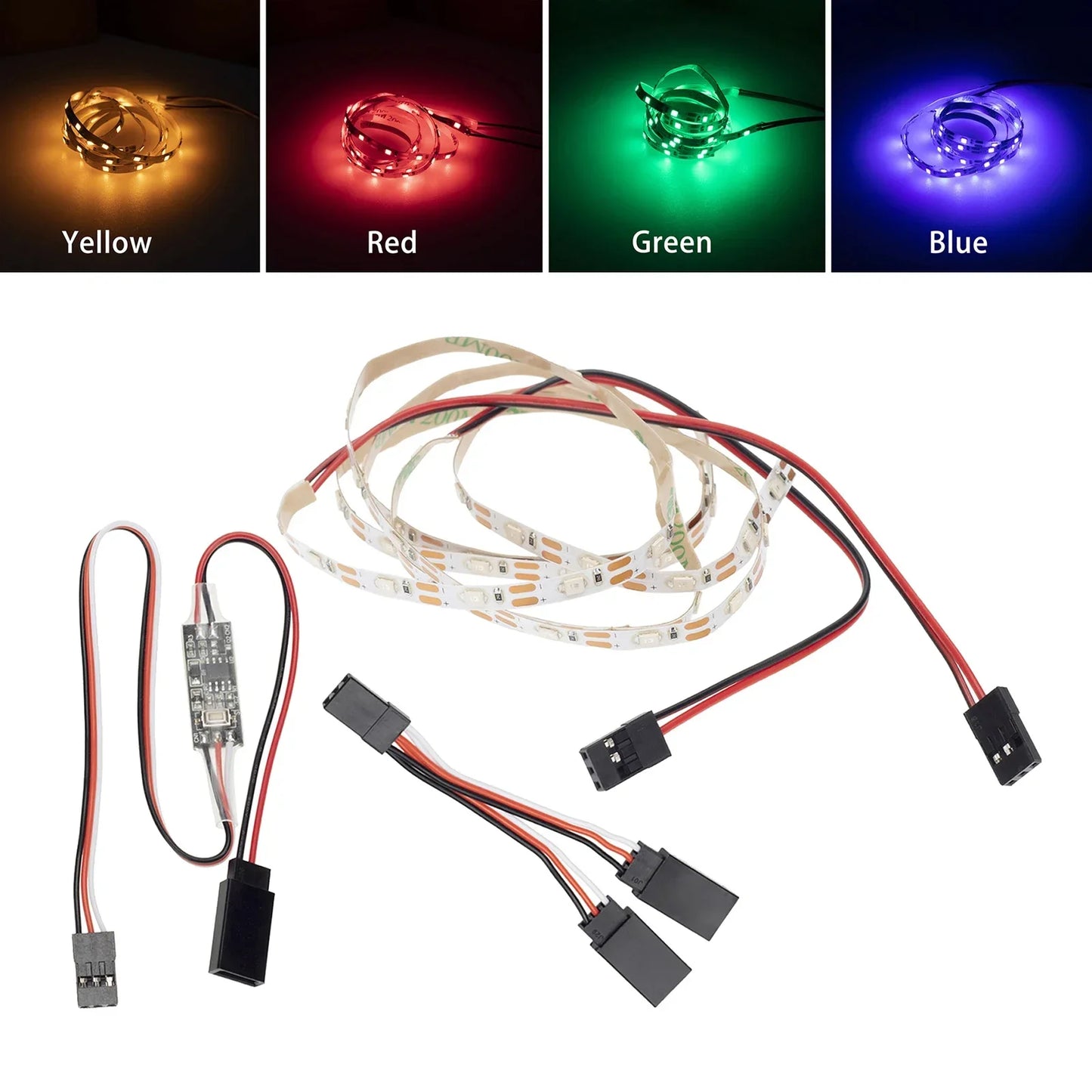 RC Airplane LED Light Strip - Remote Control, Bright & Waterproof, for Flying Wing & Fixed Wing, Easy Install, Night Flight Safe