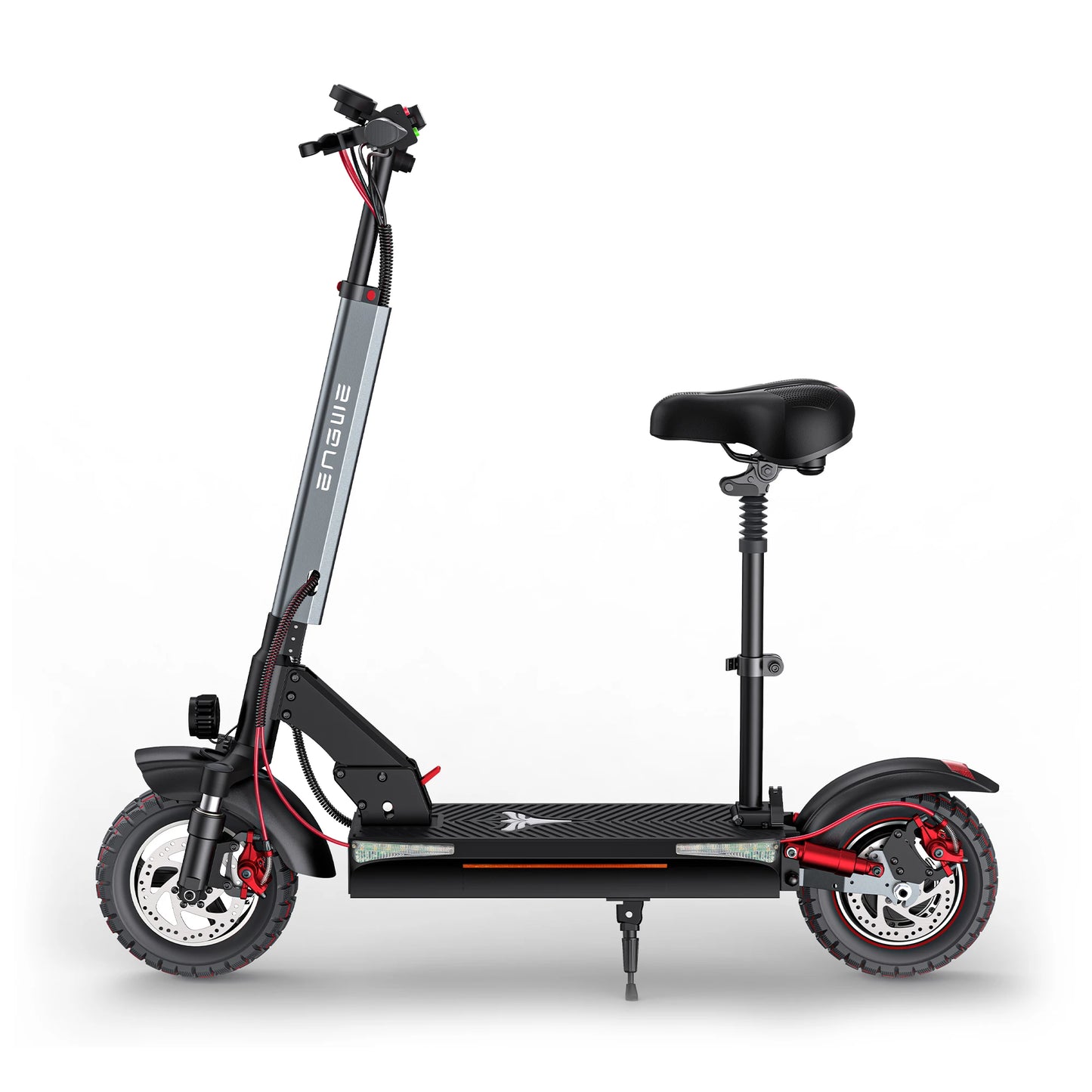 ENGWE 830W Peak Electric Folding Scooter, 48V 18.2AH, 43.5 Miles Range, 28mph, 10*4.0 Tires, Full Suspension, City & Rough Road