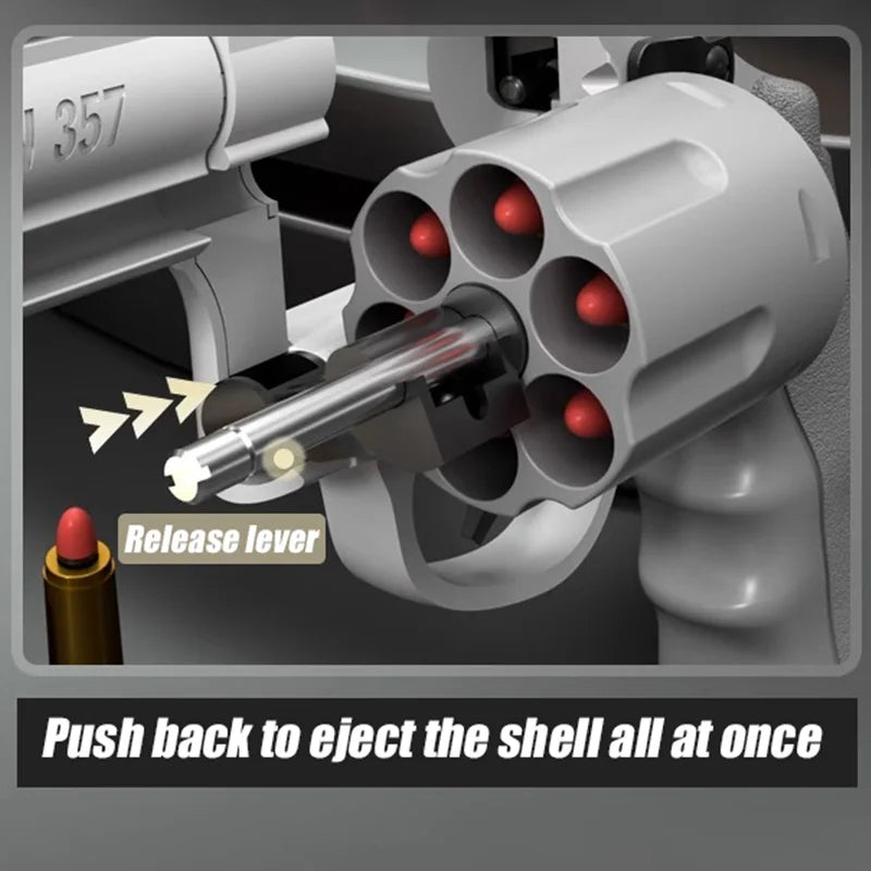 Revolver Soft Bullet Toy Gun Mechanical Repeating 357 Pistol Shell Throwing ZP5 Boy Non Injury Fighting Weapon Toy Gift
