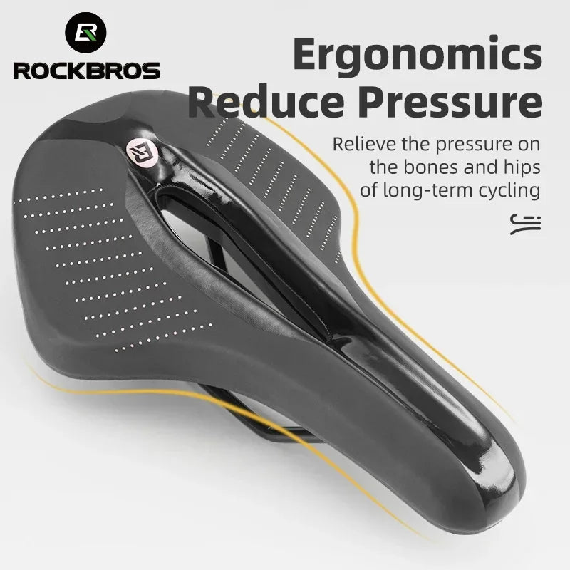 ROCKBROS Bicycle Saddle Bike Ultralight Breathable Comfortable Cushion Cycling Seat Racing Soft Cycling Saddle