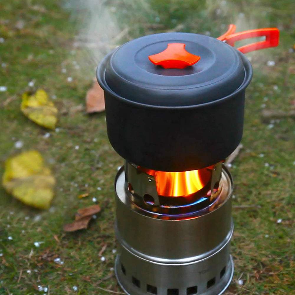 Upgrade Camping Stove & Backpacking Stove Portable Folding Windproof Wood Burning Stove Camping Hiking Picnic BBQ