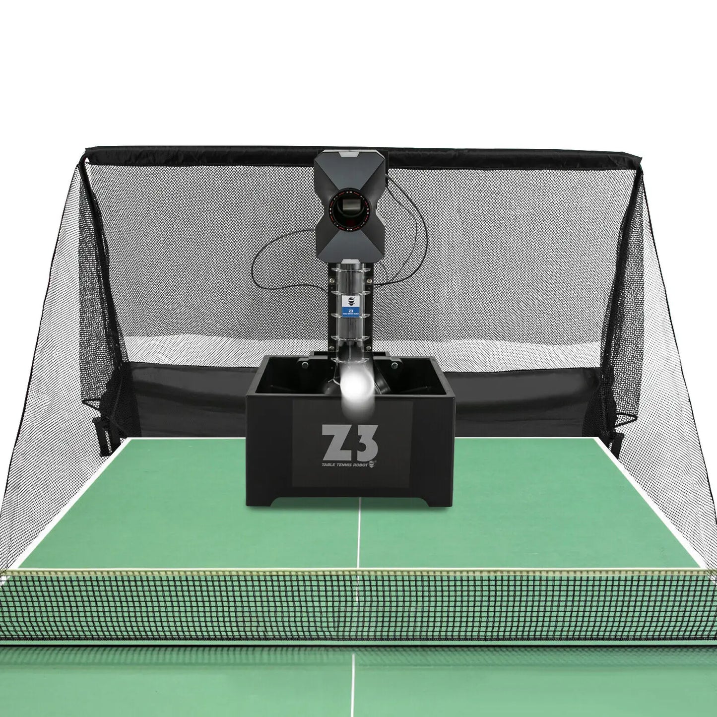 Automatic Table Tennis Training Machine, Ping Pong Ball Pitching Machine with 100 Balls + Net