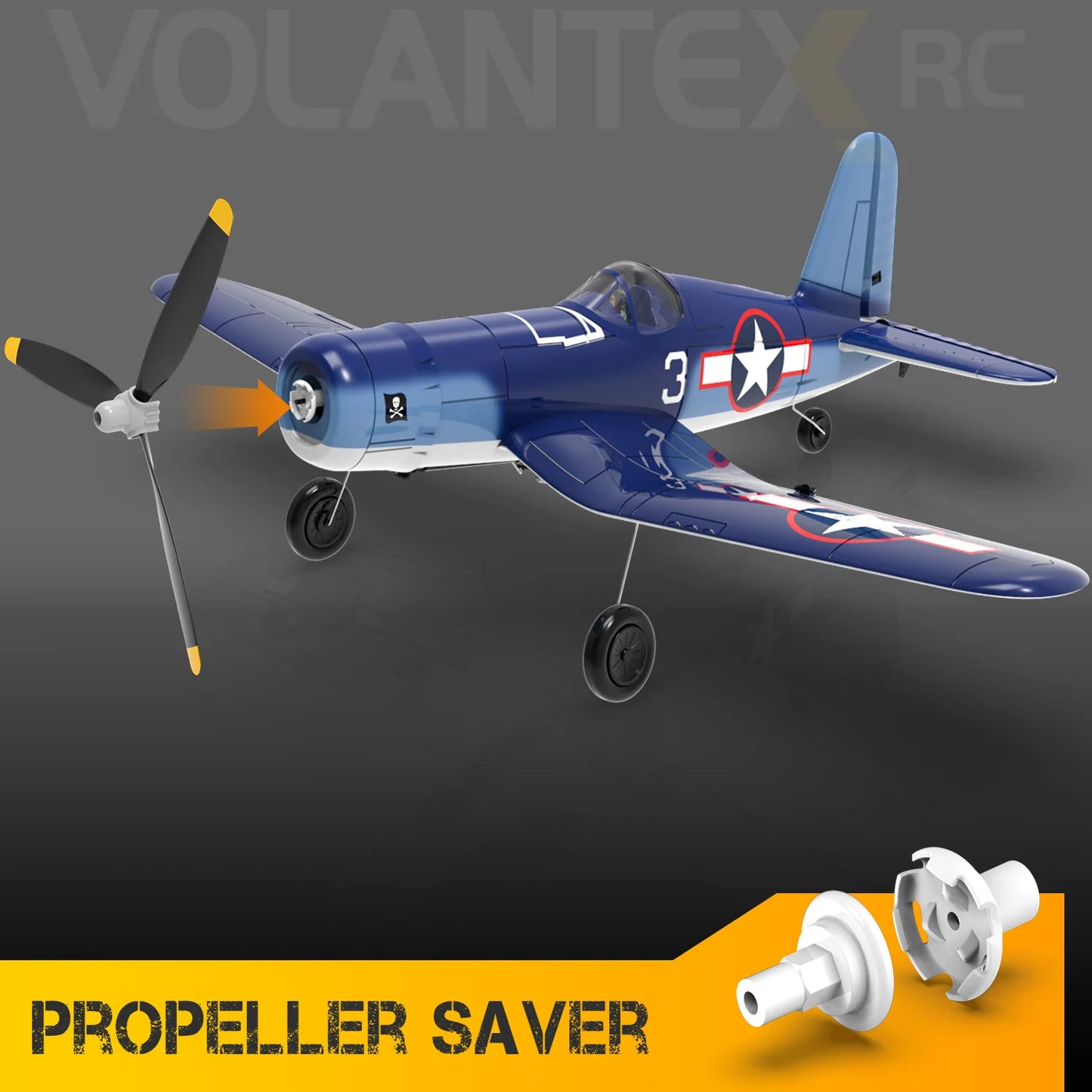 Volantex RC Plane F4U Corsair 4 Channel One Key Aerobatic