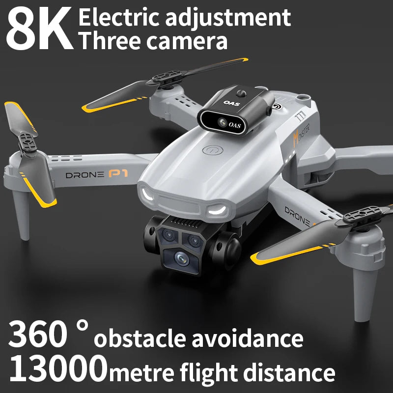 KBDFA P1 RC Drone Dual HD Camera FPV Foldable Quadcopter