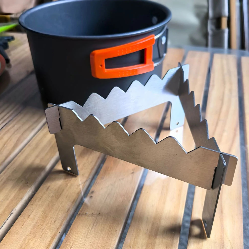 Ultralight Folding Outdoor Portable Burner Stand Holder Support Stand Alcohol Stove Holder for Outdoor Camping Hiking Picnic