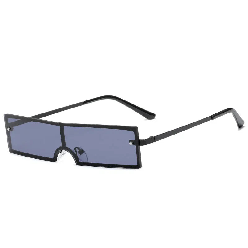 Rectangular Sunglasses Narrow Metal Frame UV400 Unisex