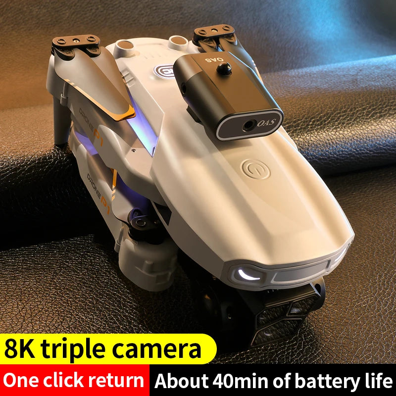 KBDFA P1 RC Drone Dual HD Camera FPV Foldable Quadcopter