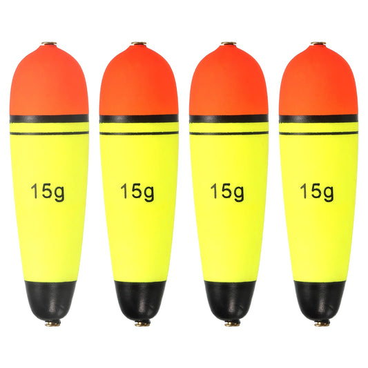Fishing Slip Bobbers, 4 Pack EVA Fishing Float for Sea Fishing Freshwater, Yellow