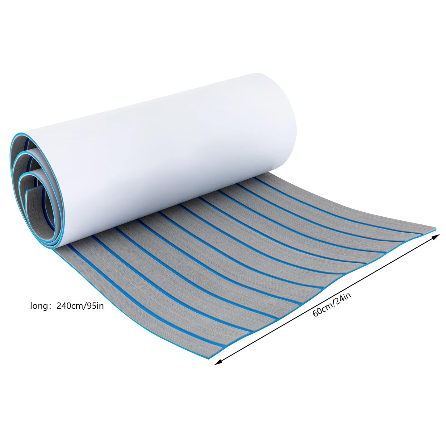 EVA Foam Faux Teak Boat Decking Sheet 240x60cm Non Slip