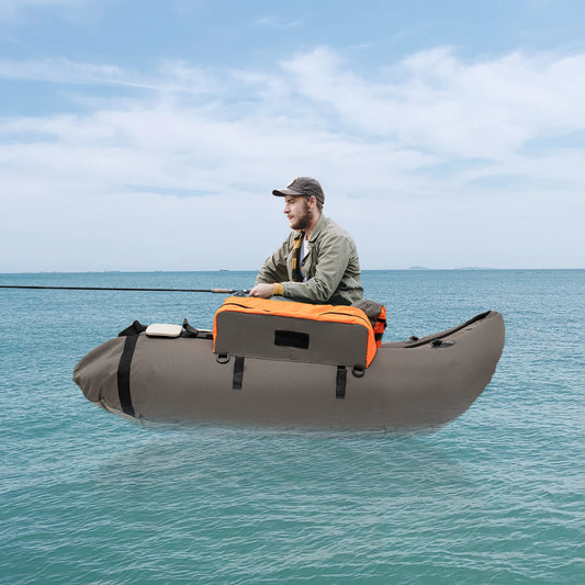 Inflatable Fishing Float Tube Portable Boat With Backrest