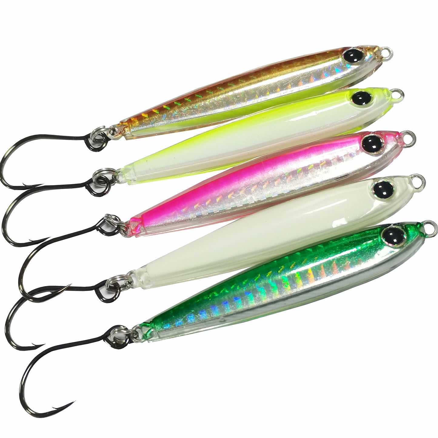 5Pcs Epoxy Resin Jigs Lure Mixed Colors For Striped Bass