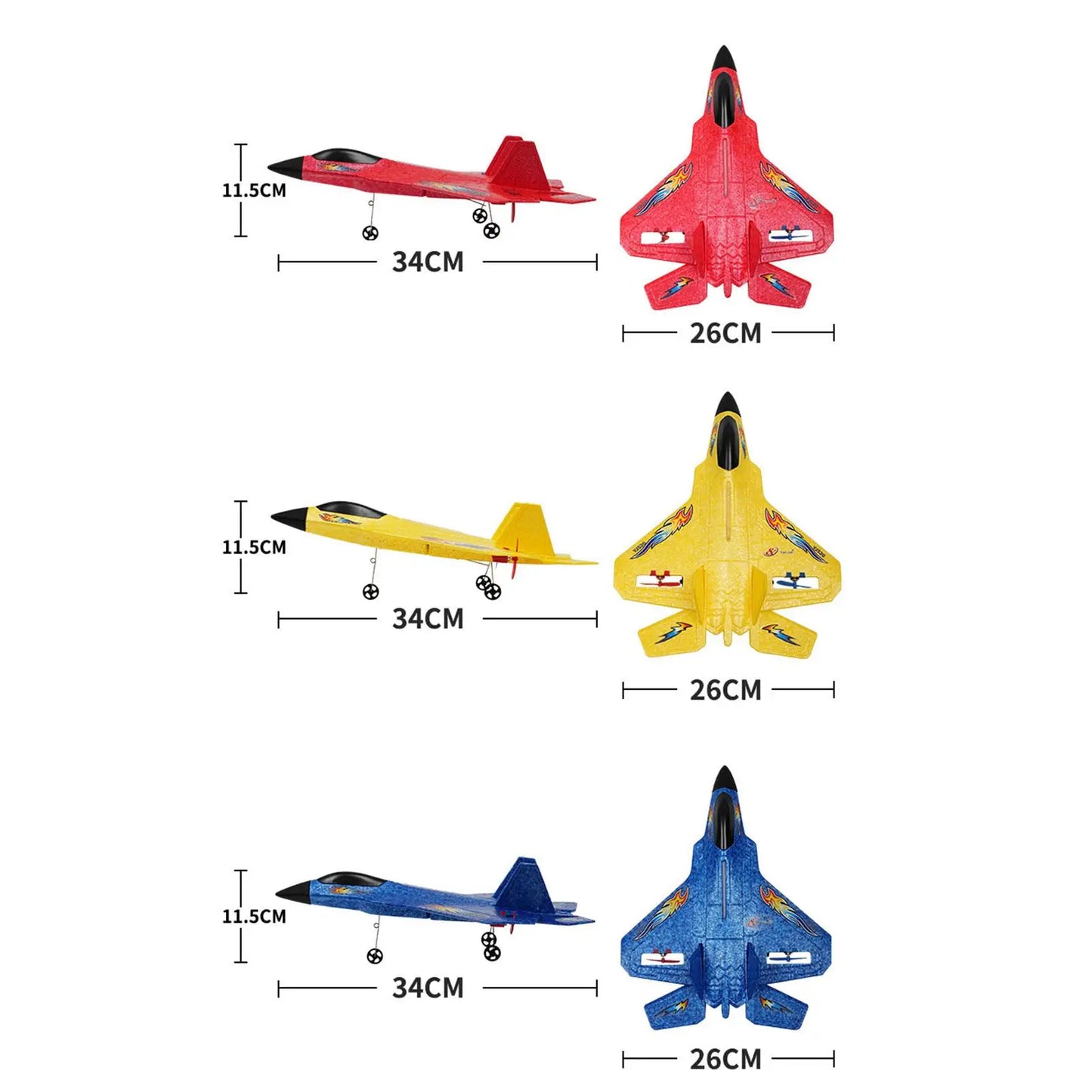 Foam RC Airplane Toy Rechargeable Remote Control Plane with Gyro Night Flight LED Glider for Children Adult Training