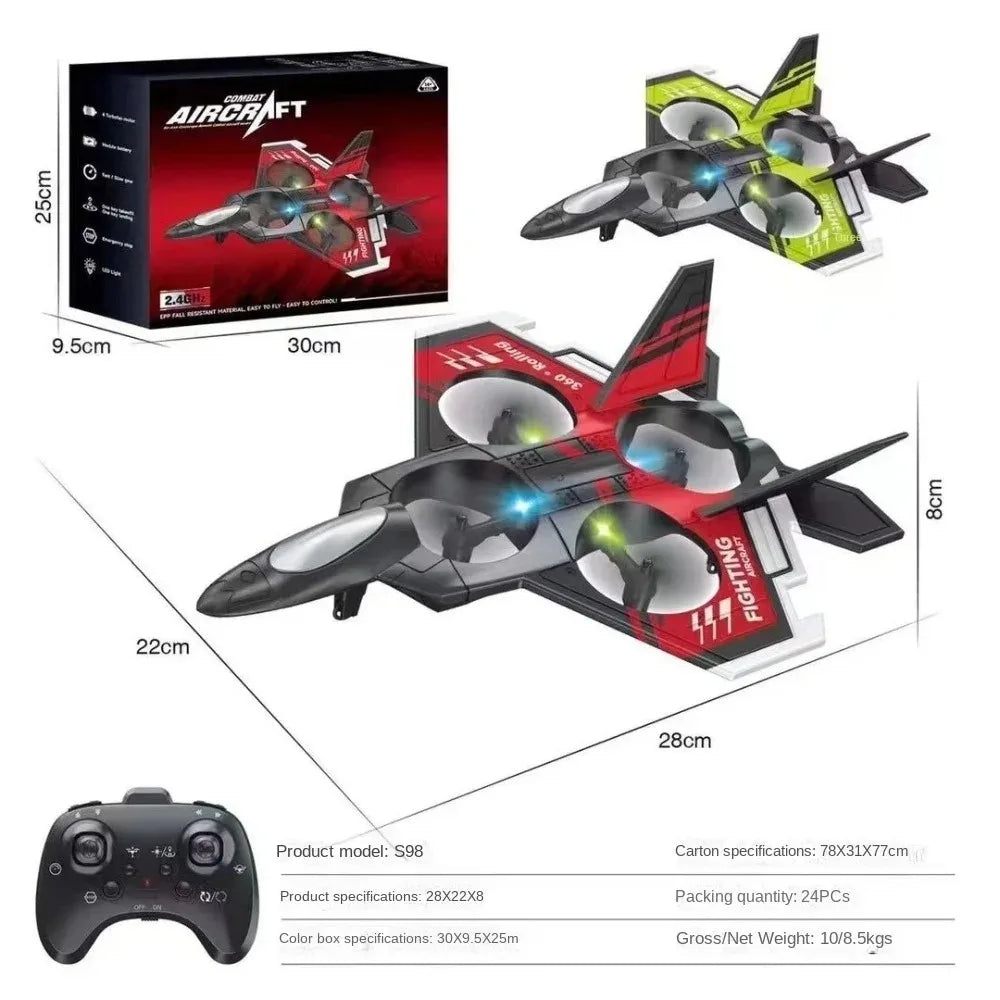 Four Axis RC Drone Airplane With Light Auto Hover For Kids