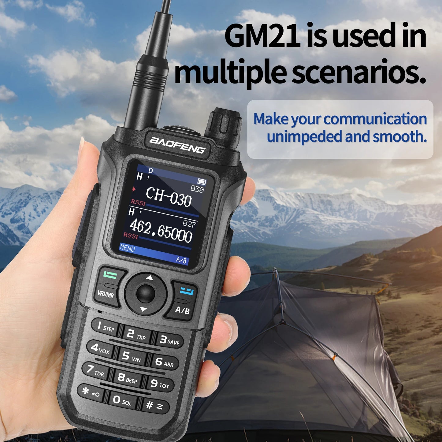 Baofeng GM21 Pro Walkie Talkie Type C NOAA Two Way Radio