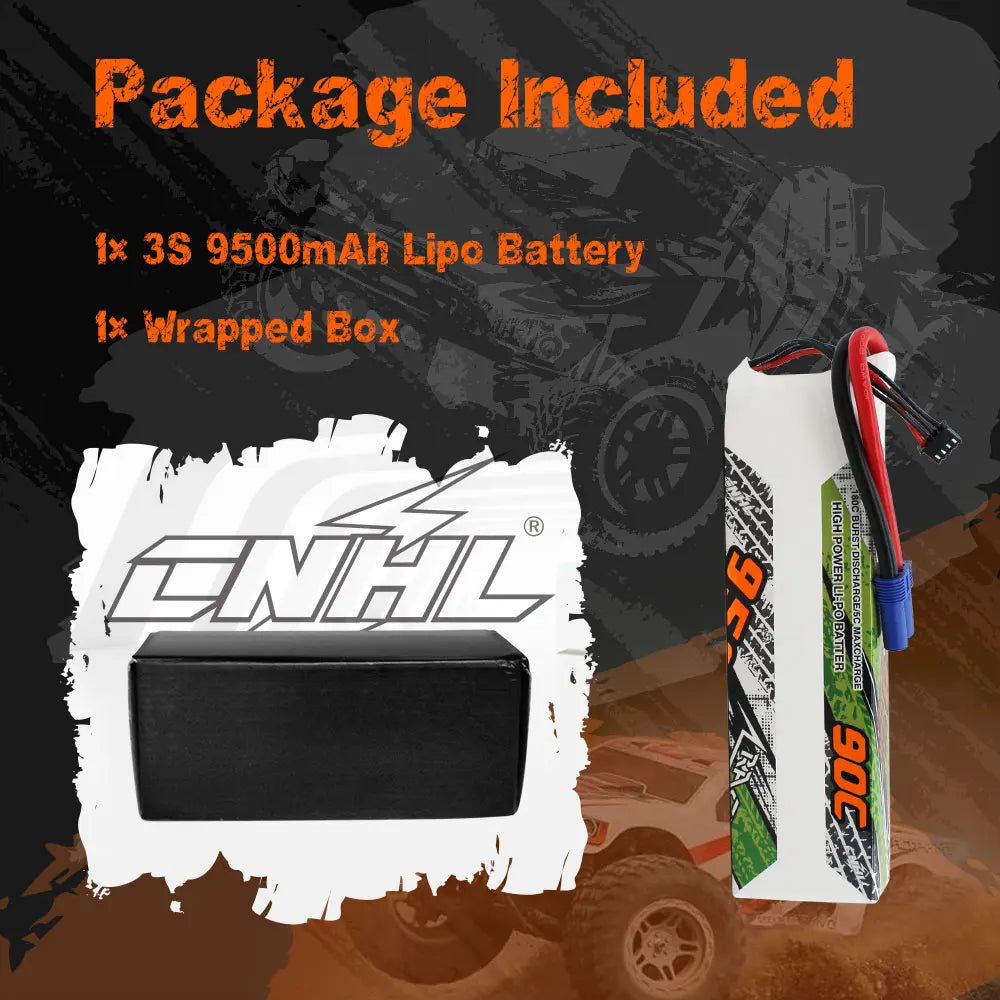 CNHL LiPo 3S 11.1V 5200 6200 9500mAh 90C EC5 RC Cars