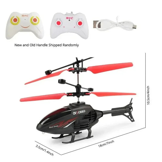Rc Aircraft Remote Control Helicopter 2 Channel Gesture Control Suspension Helicopter Aircraft Model Toy with Light Toy for Boys