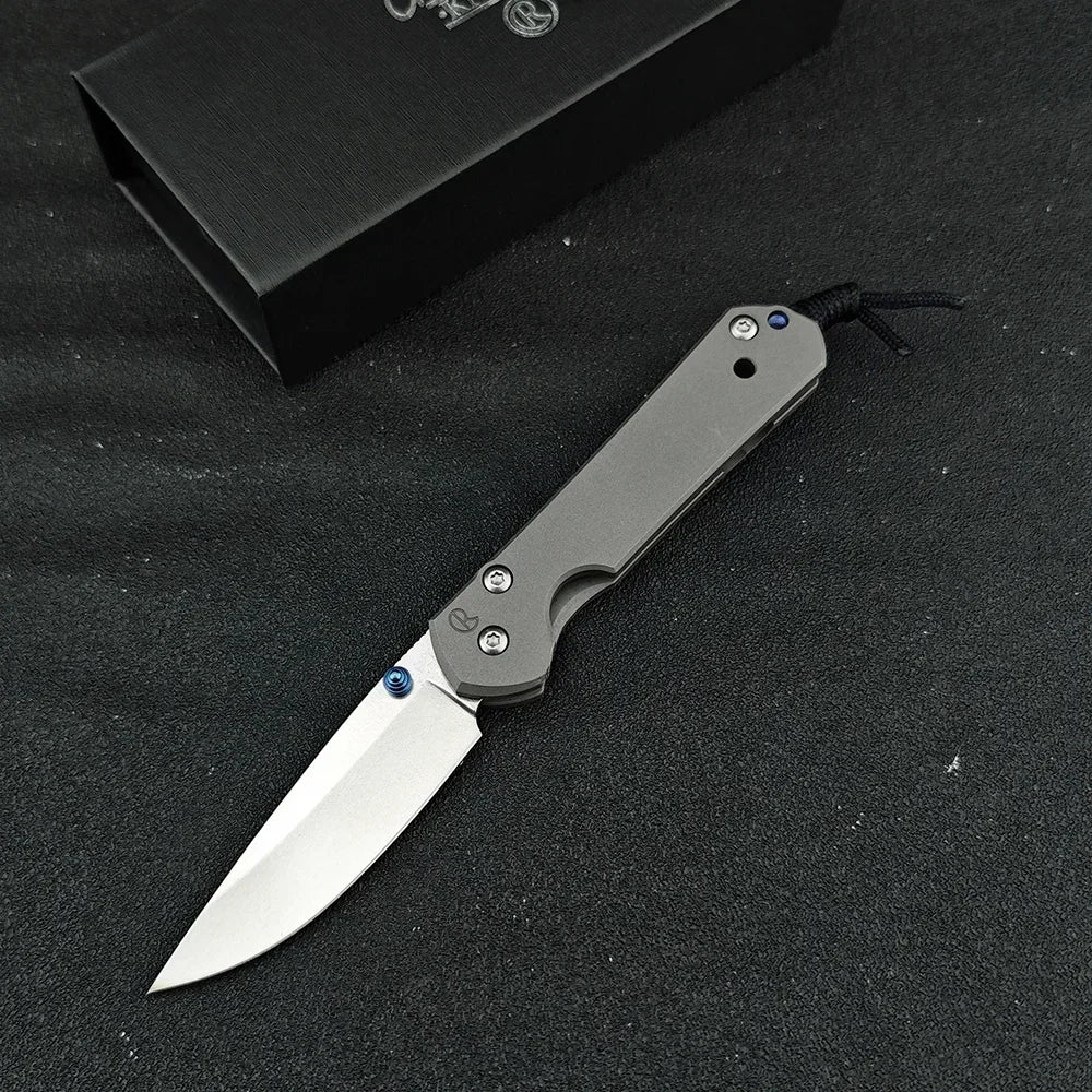 Chris Reeve D2 Folding Pocket Knife Titanium Alloy Handle