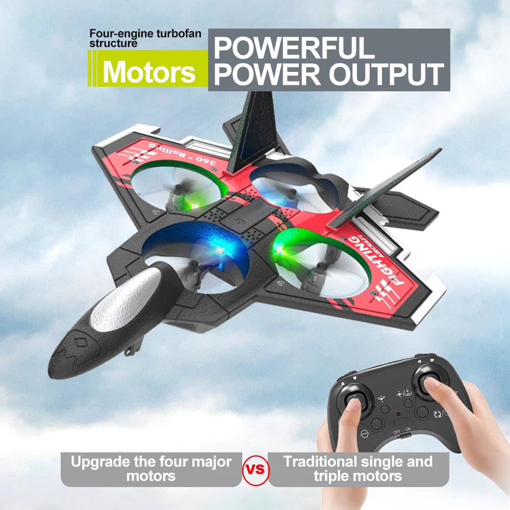 Four Axis RC Drone Airplane With Light Auto Hover For Kids