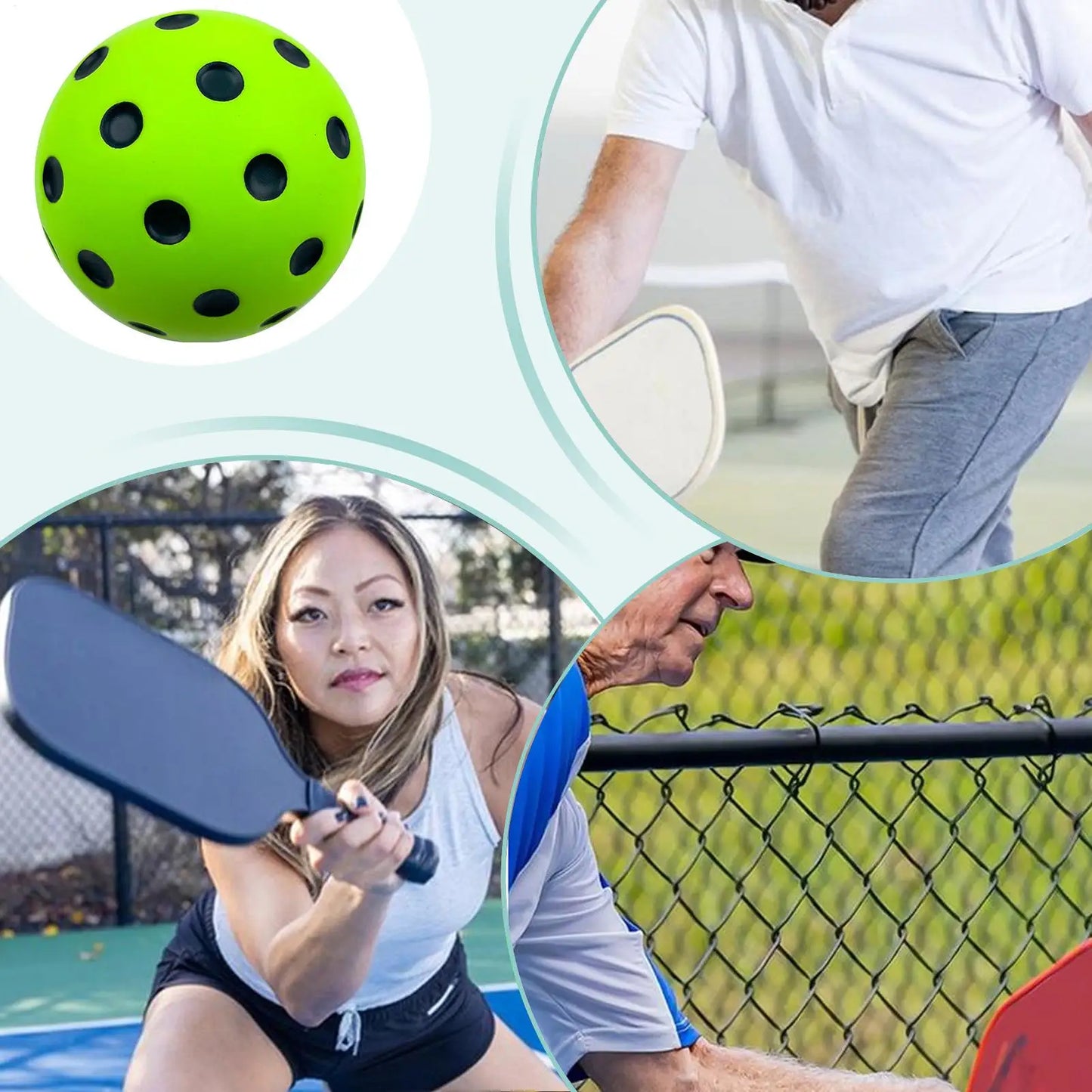 Foam Balls For Pickleball Practice Quiets Bounce Ball Pickleball Soft Safety Pickleball Accessories Ball Noiseless For Training