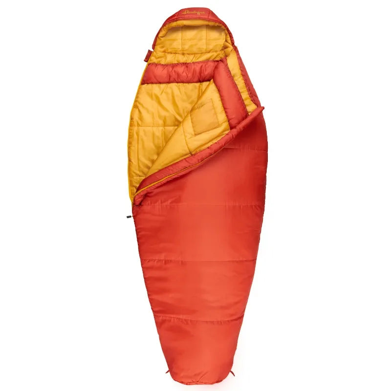 Eagle Falls 20-Degree Side-Sleeper Mummy Sleeping Bag, Orange, 35"x88"