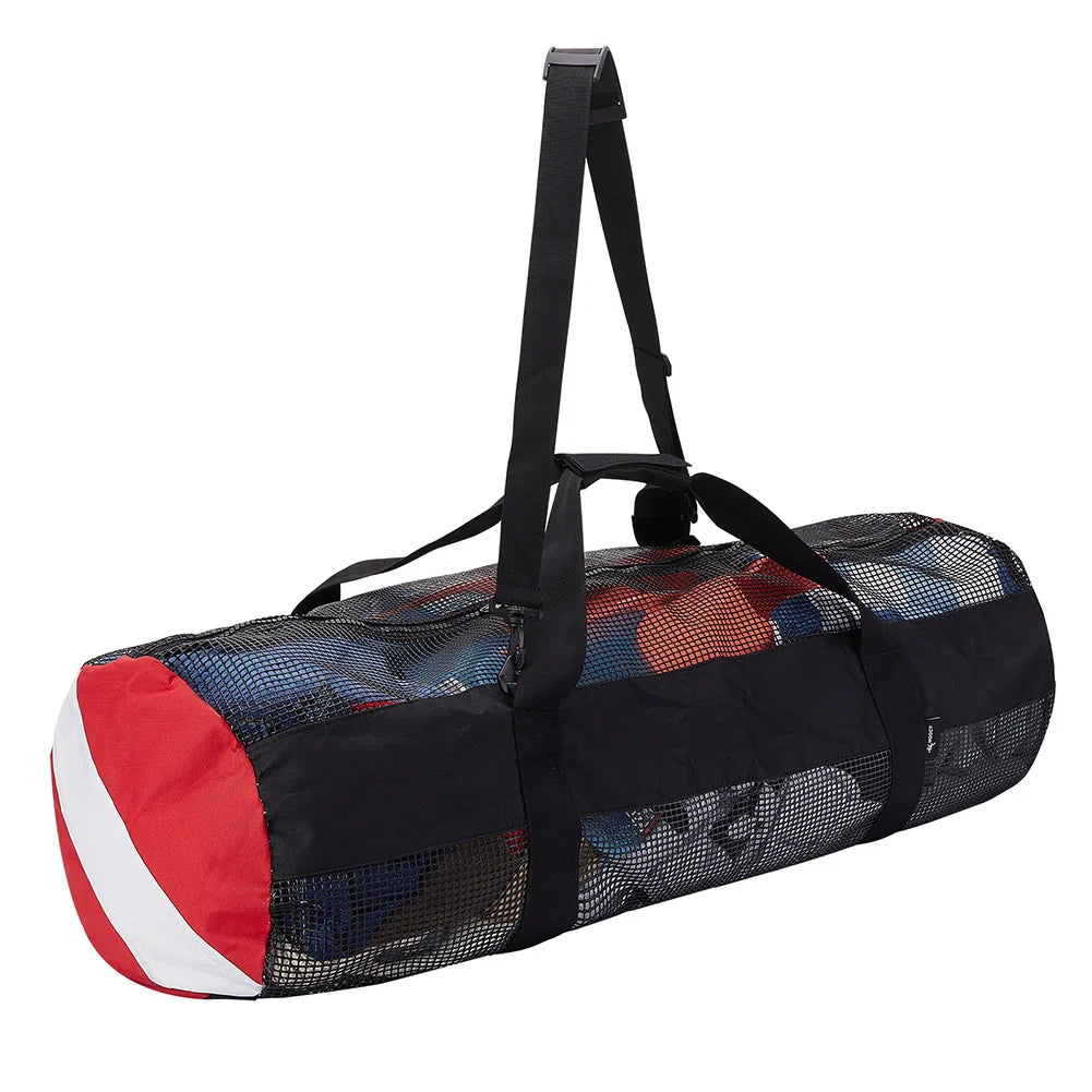 Extra Large Scuba Diving Mesh Tote With Adjustable Strap