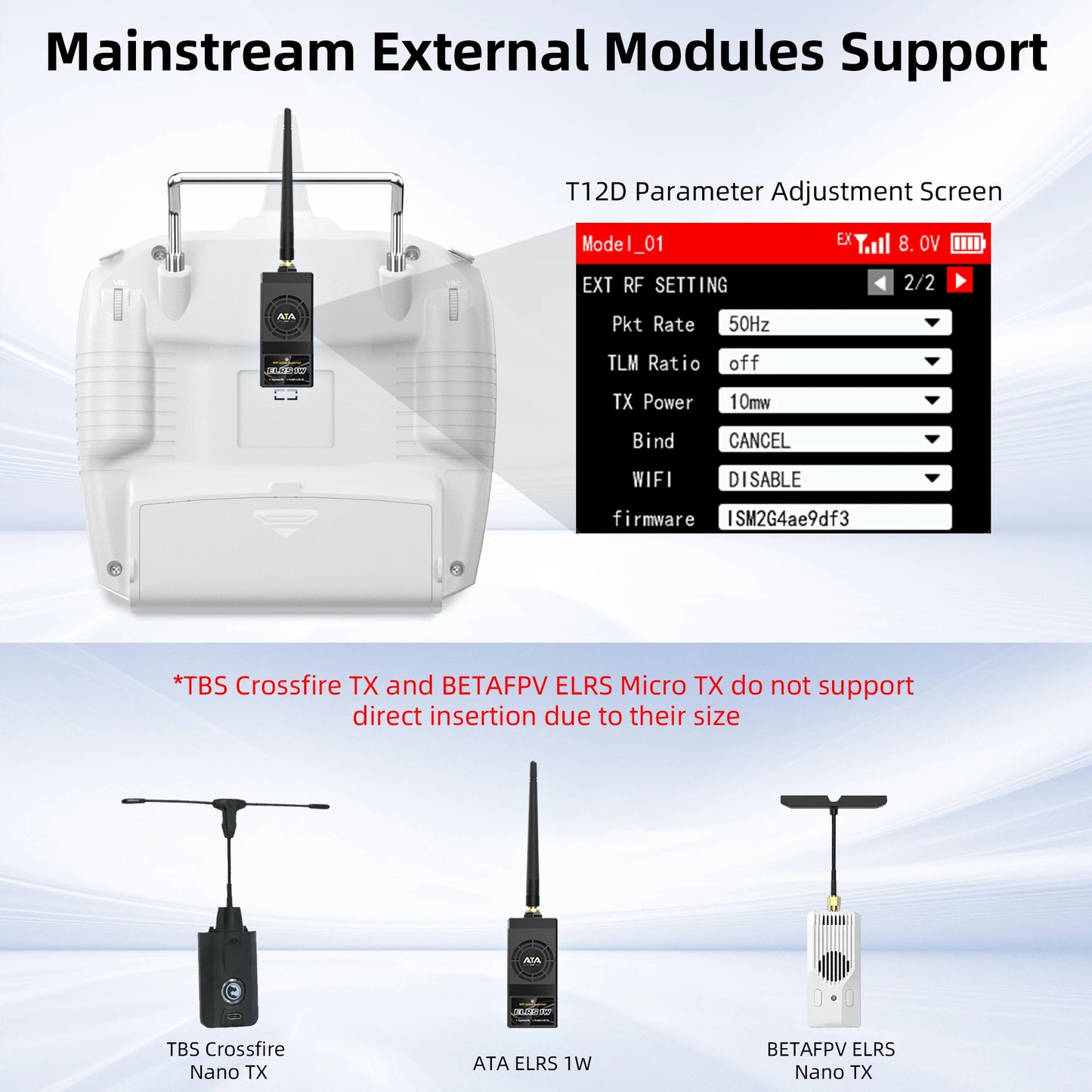 Radiolink T12D 12 Channel ELRS Transmitter R12F External